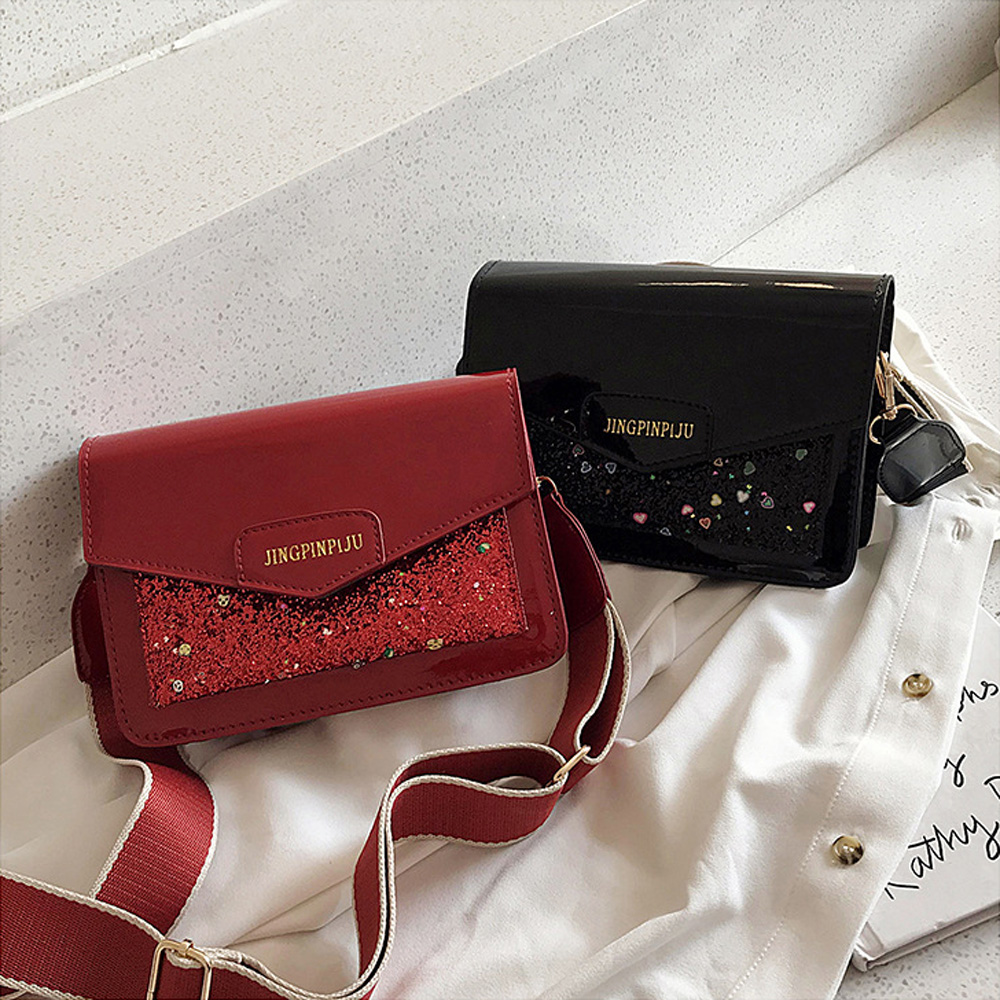 エナメルバッグ レディース ラメ スクエアバッグ ショルダーバッグ 斜めがけ 大人 2way 即納 ファッション雑貨 盛煌商事 株式会社 問屋 仕入れ 卸 卸売の専門 仕入れならnetsea