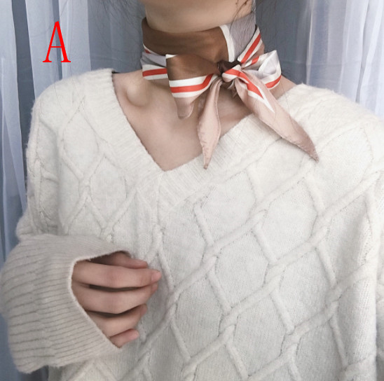 オシャレ　幾何　韓国風　スカーフ　春夏　レディース