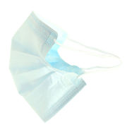 三層構造 不織布 マスク ホワイト ふつうサイズ 風邪 花粉 飛沫 PM2.5 ほこり対策 フィット 箱 ブルー 青
