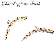 ジルコニアストーンフレーム 【86.ハンガー】ペア売り【2個売り】キュービックジルコニア ハンドメイド