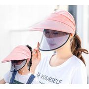 ファッション　子供＆大人　帽子　キャップ　野球帽　uvカット　保護シールド 　飛沫防止 フェイスマスク