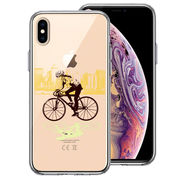 iPhoneX iPhoneXS 側面ソフト 背面ハード ハイブリッド クリア ケース シェル スポーツサイクリング　女子2
