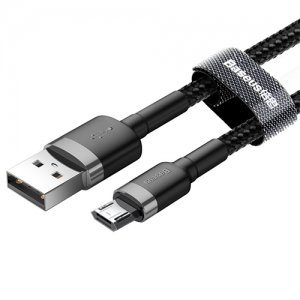 USBケーブル USB～MicroUSB 長さ2m レッド/ブラック