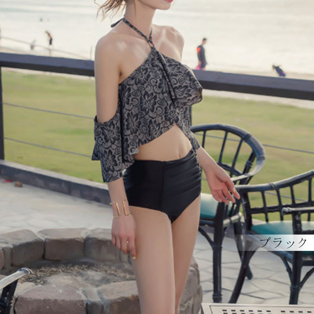 ホルターネック ビキニ レディース セクシー フレア 水着 花柄 ビキニ 2点セット 即納 アパレル 盛煌商事 株式会社 問屋 仕入れ 卸 卸売の専門 仕入れならnetsea