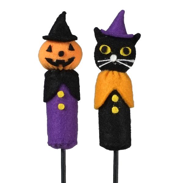 KEI：ハロウィンふわふわピック【黒猫とかぼちゃのっぽ/アソート】