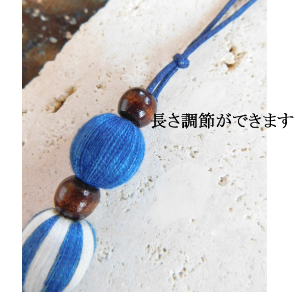 藍染 コットンボールネックレス ファッショングッズ 個人事業主 アジアン雑貨リバータイ Netsea 問屋 卸売 卸 仕入れ専門