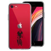 iPhoneSE(第3 第2世代) 側面ソフト 背面ハード ハイブリッド クリア ケース スポーツサイクリング　男子1