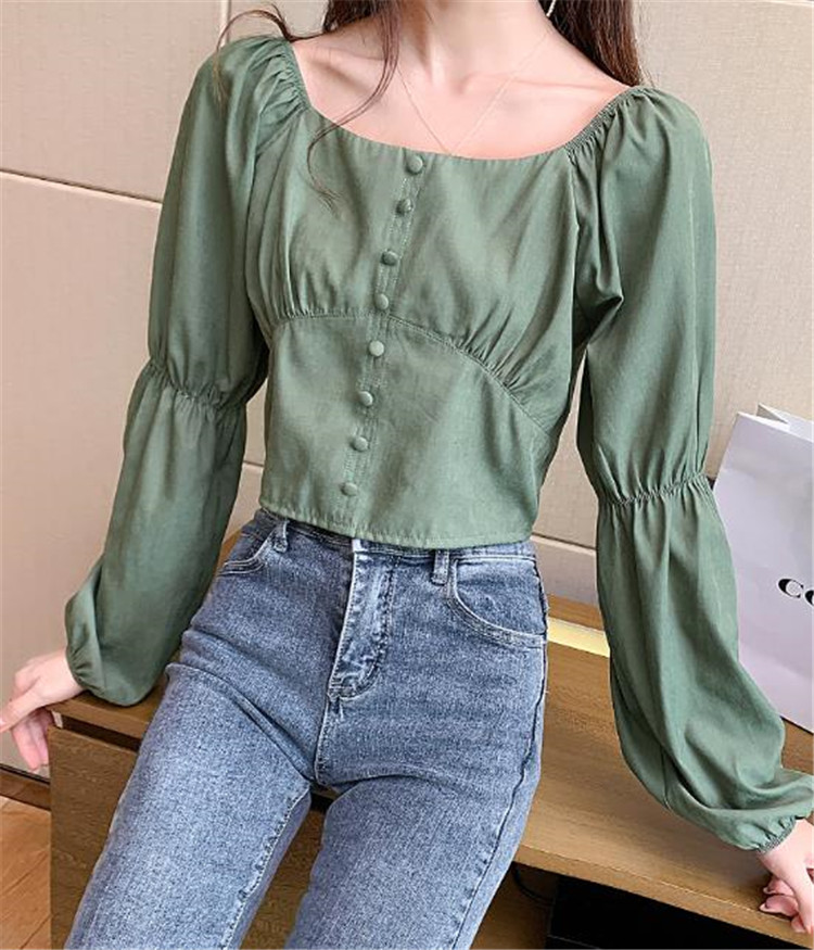 大満足のレビュー多数 韓国ファッション 秋 新品 パフスリーブ スリム オフショルダー 百掛け 長袖 Www Watsons Biz Id