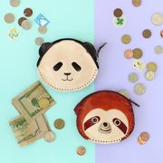 ヤンピーシェイプパース[財布 コインケース 小銭入れ ナマケモノ ヤギ革 アニマル 動物]