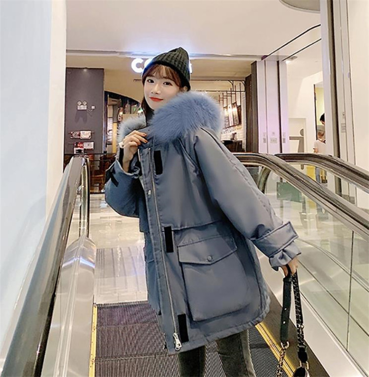 シックな雰囲気が魅力 韓国ファッション 厚い 冬 ダウンコート 韓国語