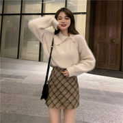 【お時間限定SALE】韓国ファッション 2020秋冬 新品 ニットトップス セーター 短いスタイル オシャレ