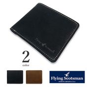 全2色 Flying Scotsman（フライングスコッツマン）リアルレザー ステッチデザイン 2つ折り財布 ウォレット