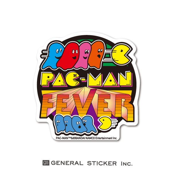 パックマン FEVER ステッカー レトロ ダイカット ゲーム ライセンス商品 LCS1065 2020新作