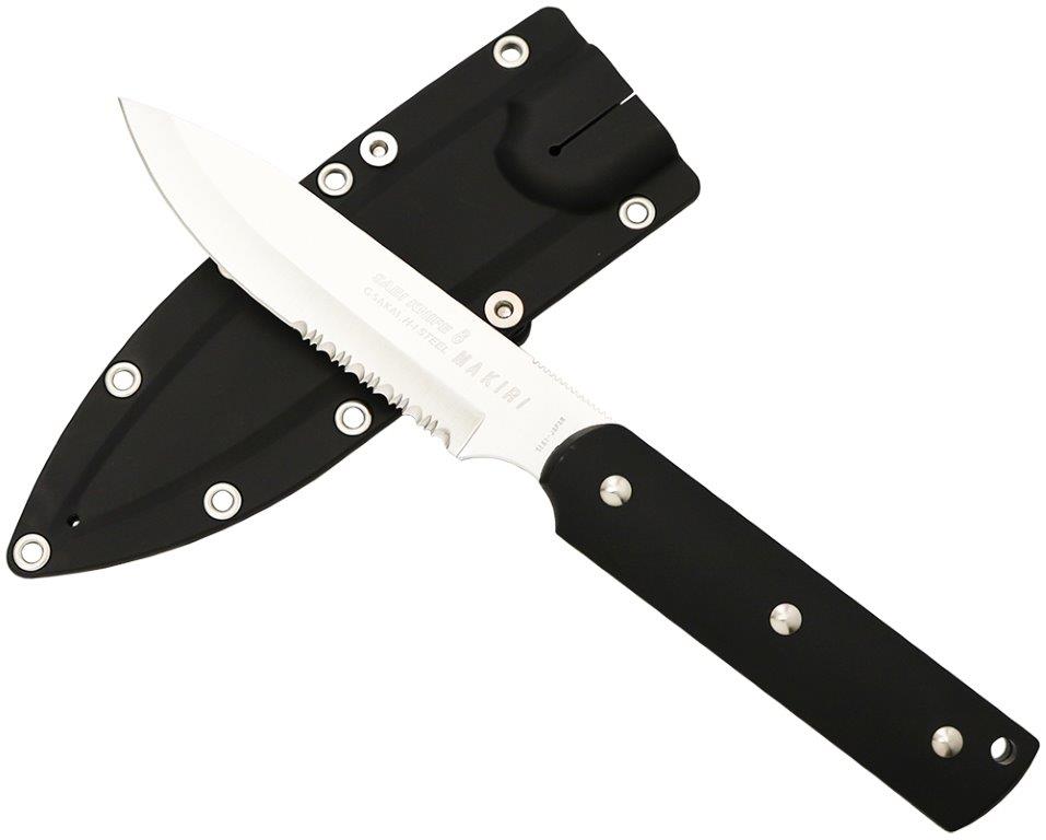 【国内のみ】SABI KNIFE-8  マキリスポーツ　黒　半波刃