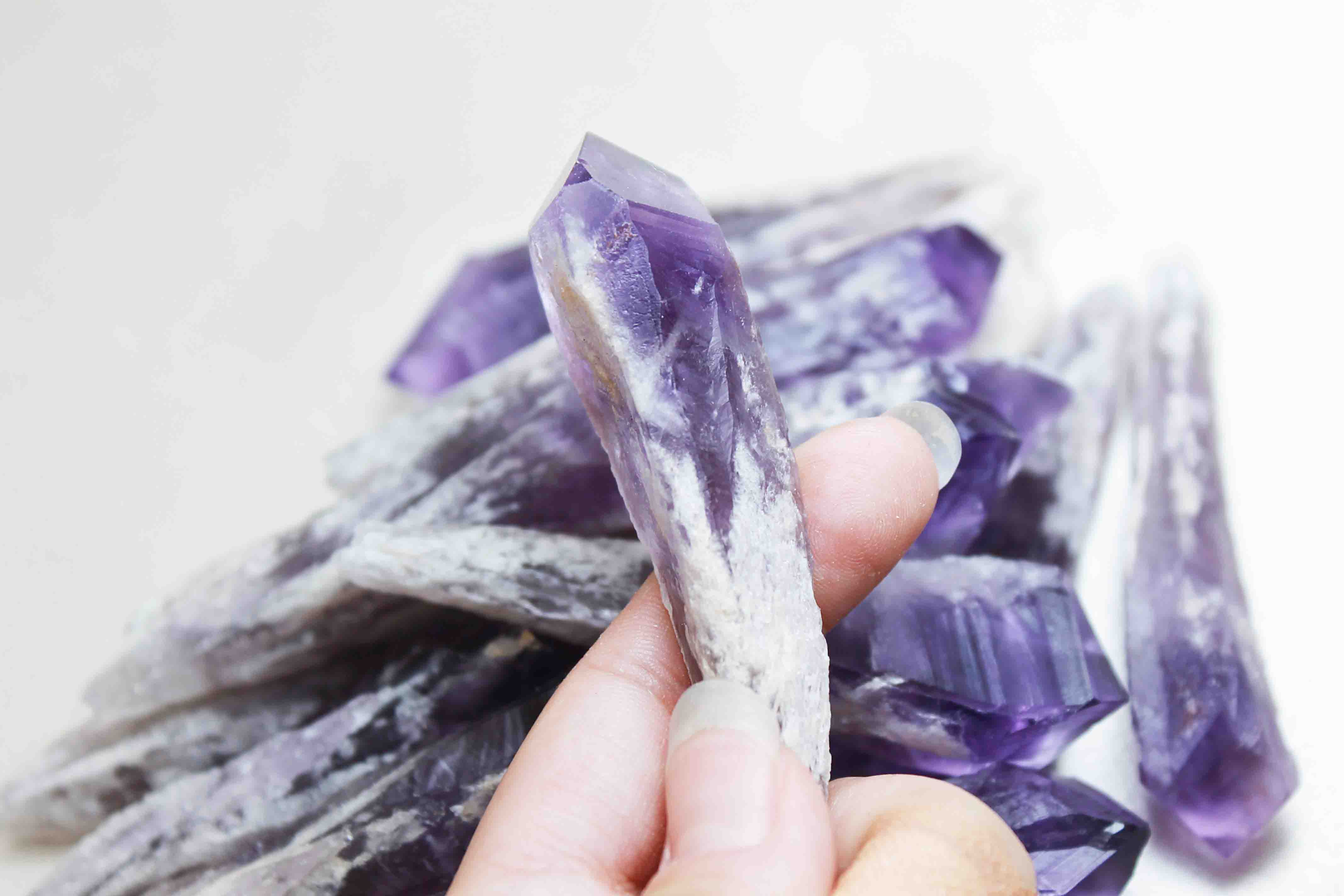 原石 アメジスト ワンド ポイント ドラゴントゥース 約3.5cmから6.5cm