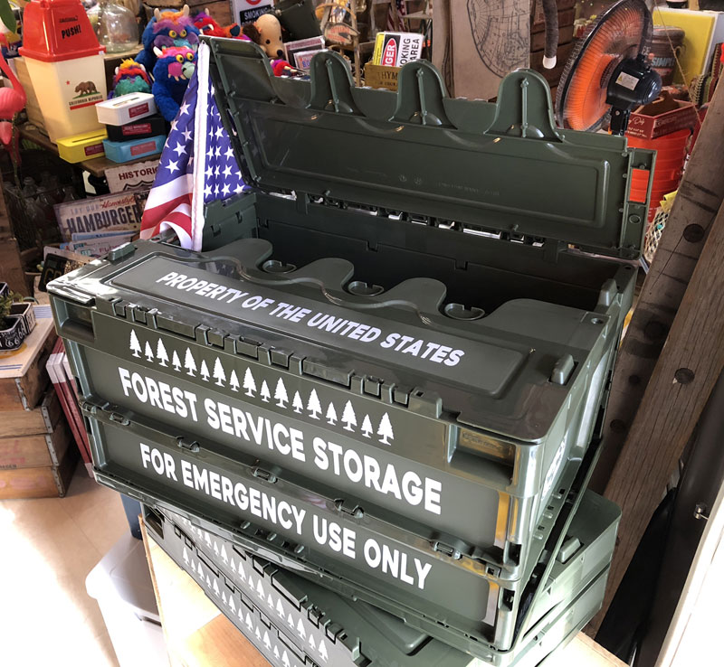 US FOREST SERVICE コンテナ ボックス 折りたたみコンテナ フォレストサービス アウトドア キャンプ