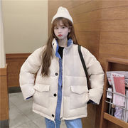 外出活動もおしゃれに 韓国ファッション ダウンコート コットンジャケット スタンドアップカラー