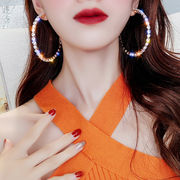 キラキラ ラインストーン ピアス イアリング 925シルバー アクセサリー 韓国ファッション 華奢