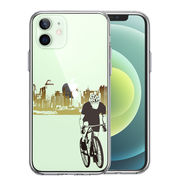 iPhone12mini 側面ソフト 背面ハード ハイブリッド クリア ケース スポーツサイクリング　男子2