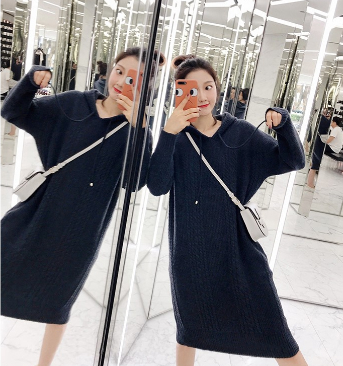 フード付き セーター スカート 秋冬 ジャージワンピース レディース 韓国ファッション アパレル 香山 株式会社 問屋 仕入れ 卸 卸売の専門 仕入れならnetsea