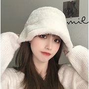 　小顔効果　帽子　キャップ　ハット　フィッシャーマンハット　防寒　フェイクファー