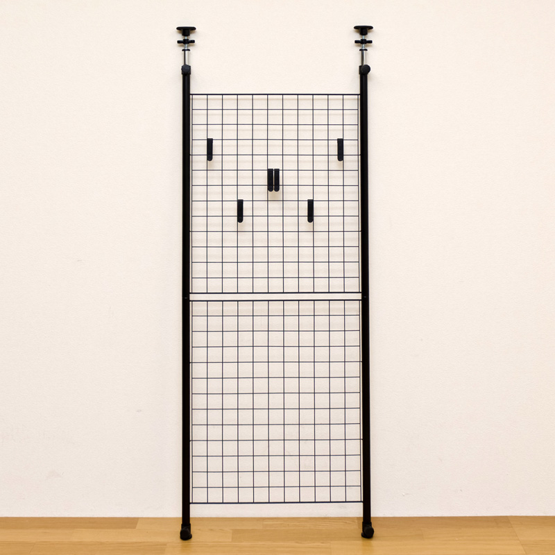 つっぱり式パーテーション64cm幅BK/WH