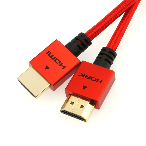 5個セット HORIC HDMIケーブル 1m メッシュケーブル レッド HDM10-50 ...