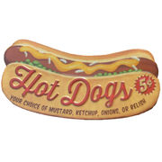 アメリカン ダイナー ダイカット エンボス メタルサイン HOT DOG