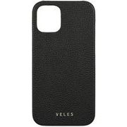 VELES iPhone12 mini対応 PUレザーシェルケース(シュリンク)ブラック VLS-55BK