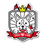 PET-050/DOG in CAR/ウェルシュ・コーギー/DOG STICKER ドッグステッカー 車 犬 イラスト