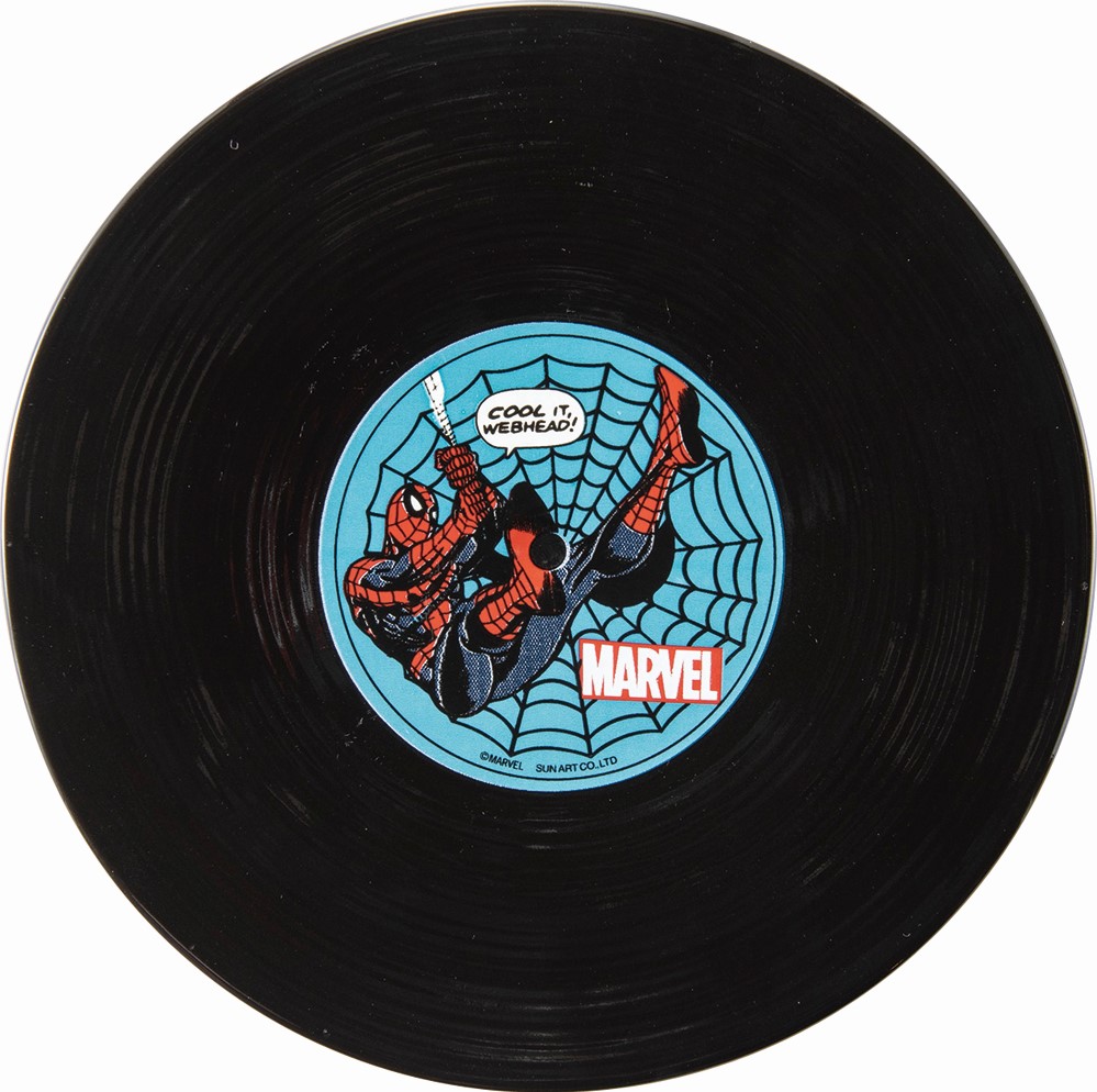 ディズニー　レコード盤型プレート/MARVEL/「スパイダーマン」