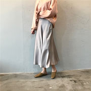 毎日着たいデザイン 韓国ファッション  サテン ハイウエスト スカート フィッシュテールスカート