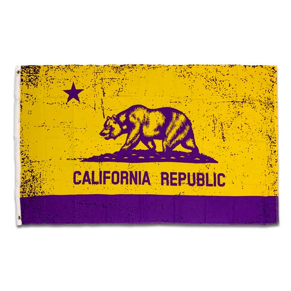 カリフォルニア 州 旗 フラッグ PU/YE CALIFORNIA レイカーズ カリフォルニア州