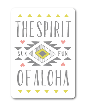 ハレイワハッピーマーケット ステッカー THE SPIRIT OF ALOHA HHM013 おしゃれ ハワイ
