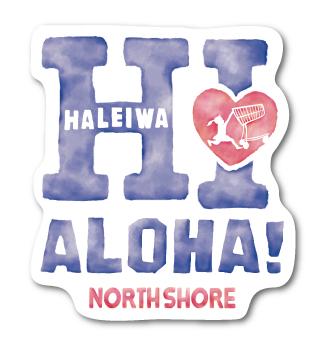 ハレイワハッピーマーケット ステッカー HI ALOHA! HHM008 おしゃれ ハワイ