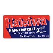 ハレイワハッピーマーケット ステッカー スクエア Haleiwa レッド HHM058 おしゃれ ハワイ
