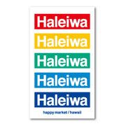 ハレイワハッピーマーケット ステッカー Haleiwa スクエア 集合 HHM090 おしゃれ ハワイ