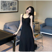 見ていてとても綺麗です 韓国ファッション スリム シン ヘップバーンスタイル オフショルダー