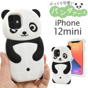アイフォン スマホケース iphoneケース iPhone 12 mini用パンダシリコンケース
