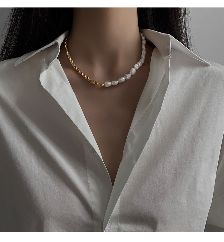 デザイン 真珠 ネックレス 気質 ファッション 個性 ライトラグジュアリー シンプル