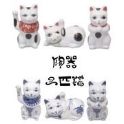 陶器 置物 三匹猫 【セット商品】