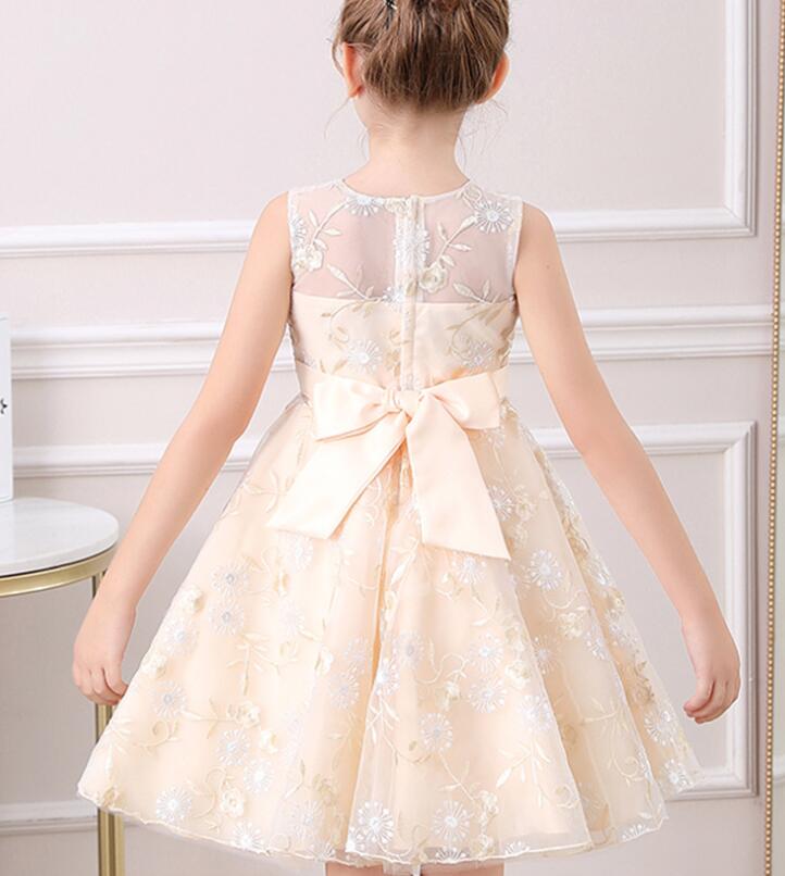 ピアノ発表会ドレス 結婚式 キッズドレス 女の子 お姫様刺繍