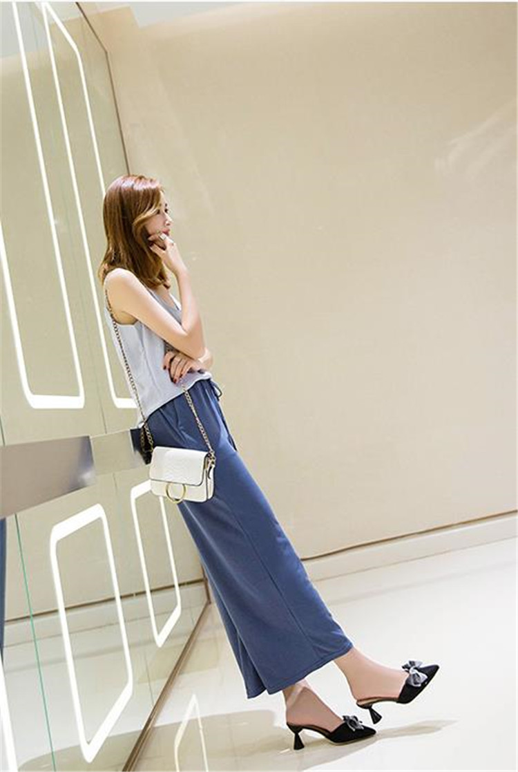 カラバリ豊富 韓国ファッション サンダル  ハーフスリッパ ハイヒール おしゃれな スチレットヒール