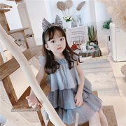 SALE！売り切れ次第終了 韓国ファッション 子供服 ネットヤーン プリンセスドレス sweet系