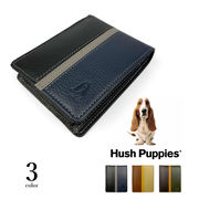 全3色　Hush Puppies ハッシュパピー リアルレザー トリコロールカラー 二つ折り財布