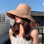 帽子 レディース 大きいサイズ  UVカット  折りたたみ日焼け止めカット紫外線対策小顔効果