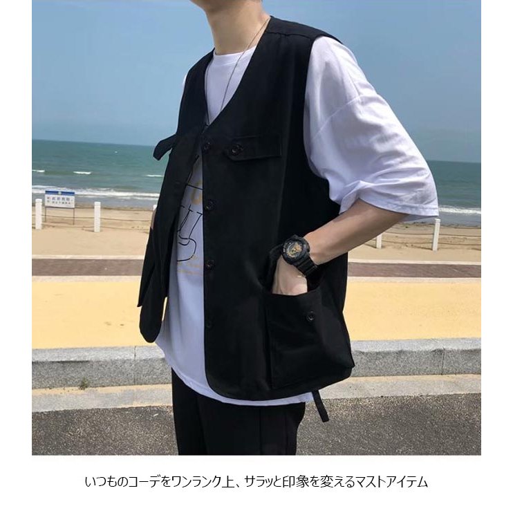 チョッキ ベスト メンズ ジレベスト 前開き ジレ ゆったり ワーク風 サマーベスト 大きいポケット アパレル 株式会社 Ouka Car Leasing 問屋 仕入れ 卸 卸売の専門 仕入れならnetsea