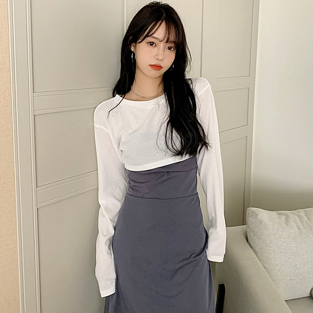 セットアップ ワンピース ロング 夏 ワンピ ロング丈 Tシャツワンピース コーデを格上げ アパレル Mary Dodo 韓国ファッション専門店 問屋 仕入れ 卸 卸売の専門 仕入れならnetsea