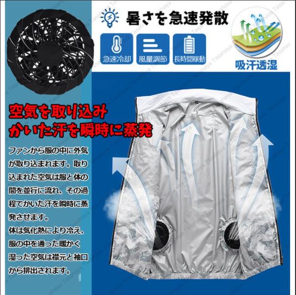 空調服 ワークマン 服+扇風機セット USB給電 作業着 空調ウェア