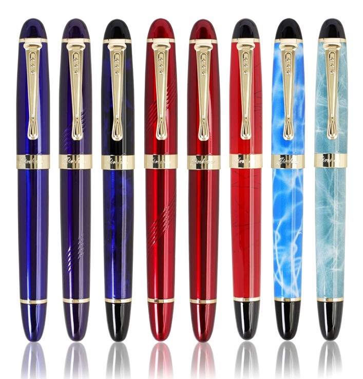 JINHAO 正規輸入品 ジンハオ X450 万年筆 水性ペン 両用式万年筆 金属ペン M型 中太字ペン X450